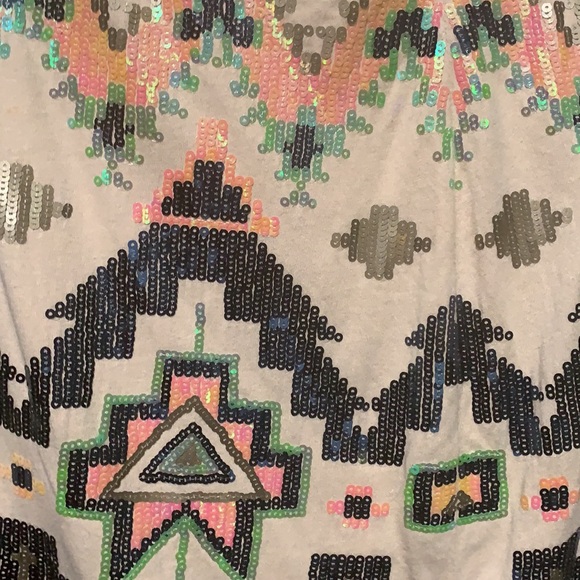 Express Mini skirt Aztec sequin design - Picture 2 of 3